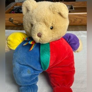 Vtg Eden Teddy Bear Plush Velour Clothing Stuffed Animal
